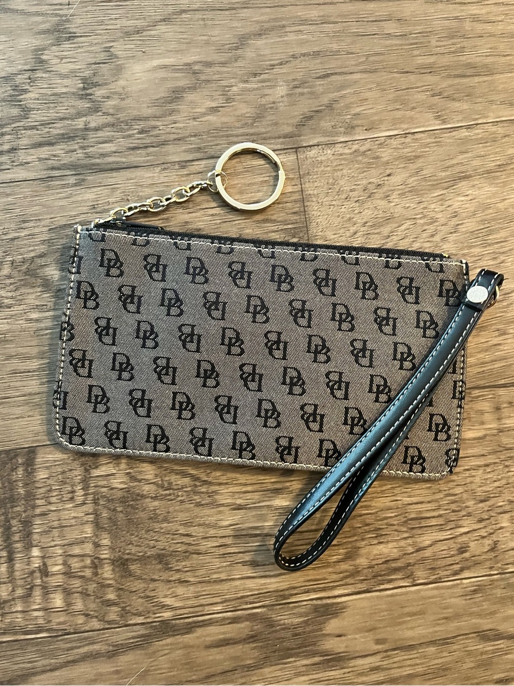 Dooney & Burke Vintage Monogram Wristlet Keychain